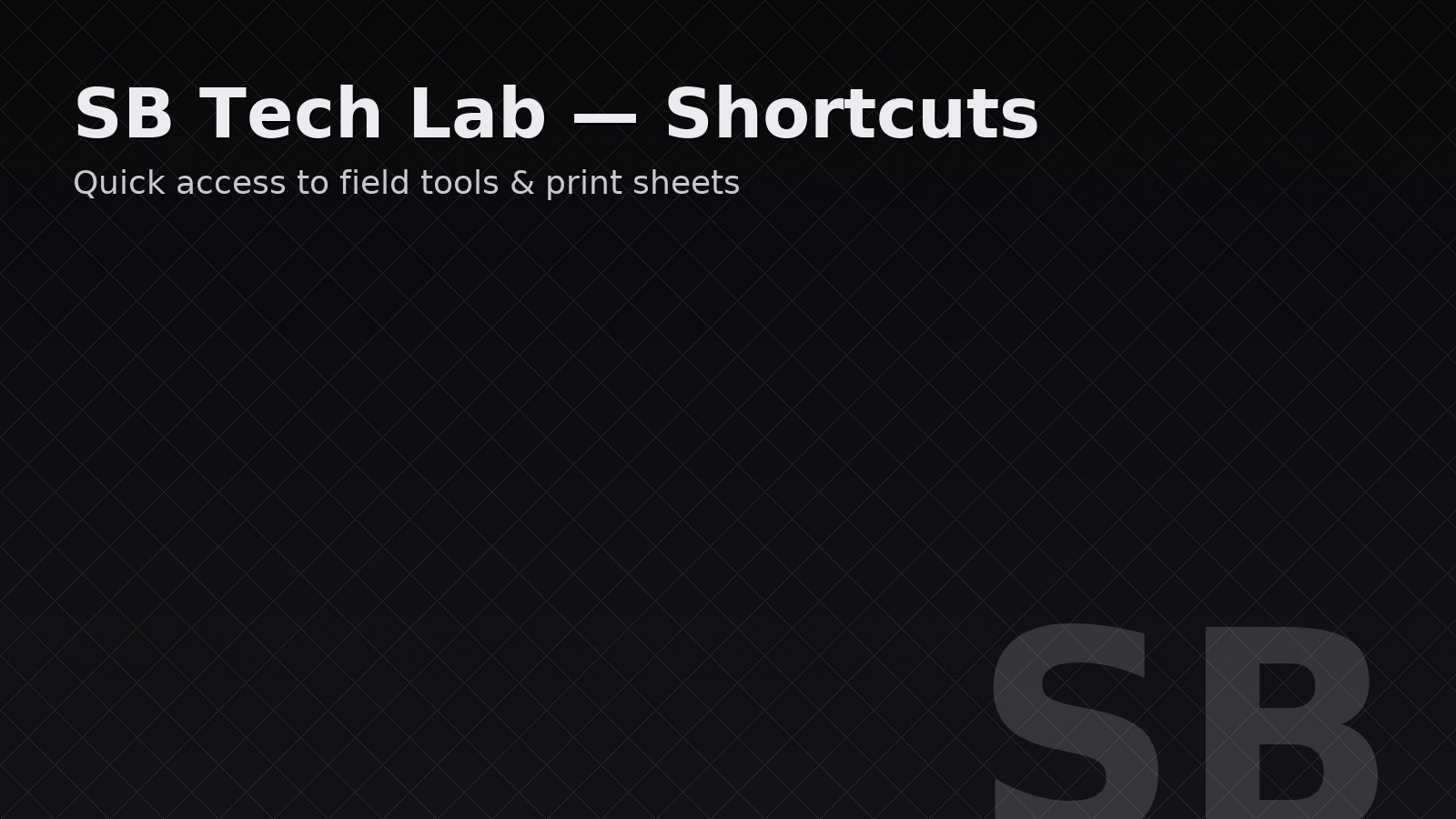 SB Tech Lab — Shortcuts